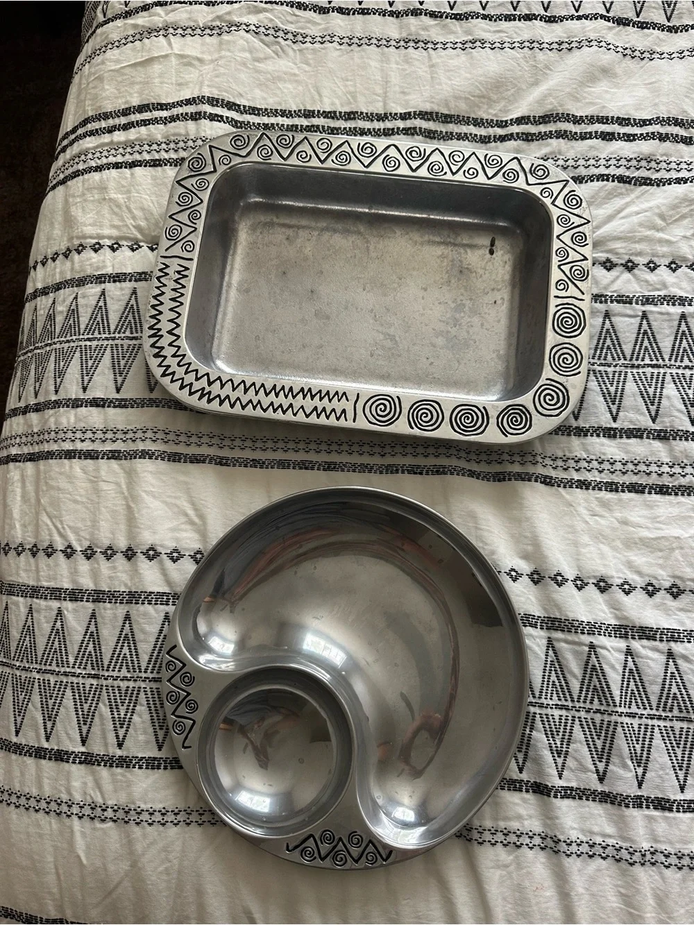 Wilton Armetale Silver Divided Serving Dish